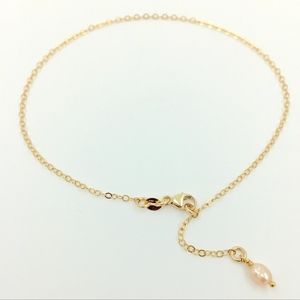 14k GF Yellow Gold Anklet & Freshwater Pearl
